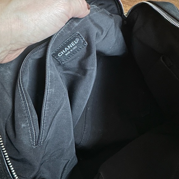 Authentic Chanel bag purse black caviar leather $5800 Bowler quilted - Picture 10 of 16